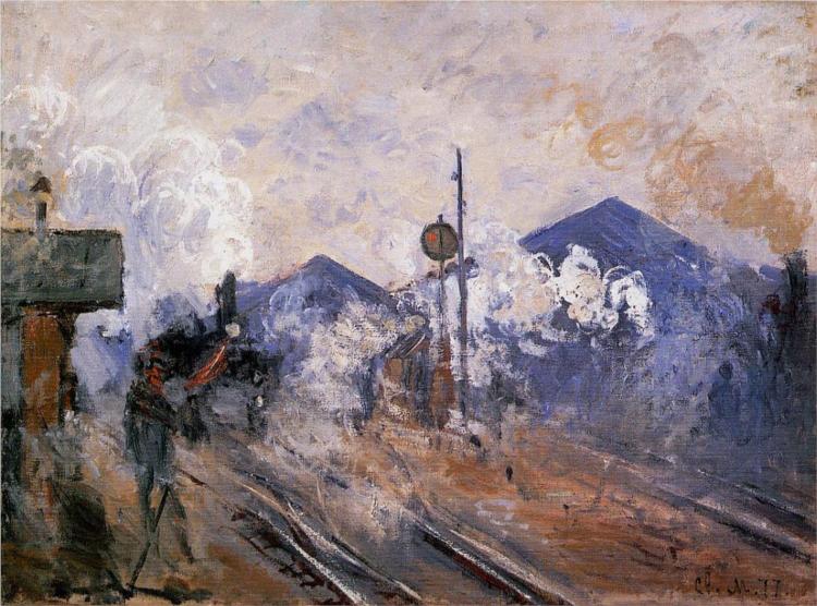 Obraz Moneta - Tory kolejowe na stacji Saint Lazare - Train tracks at the Saint-Lazare Station