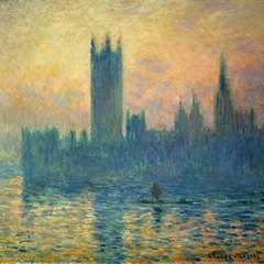 The Houses of Parliament, sunset - Parlament w Londynie, zachód słońca